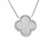 Pendentif Damaso or gris diamants