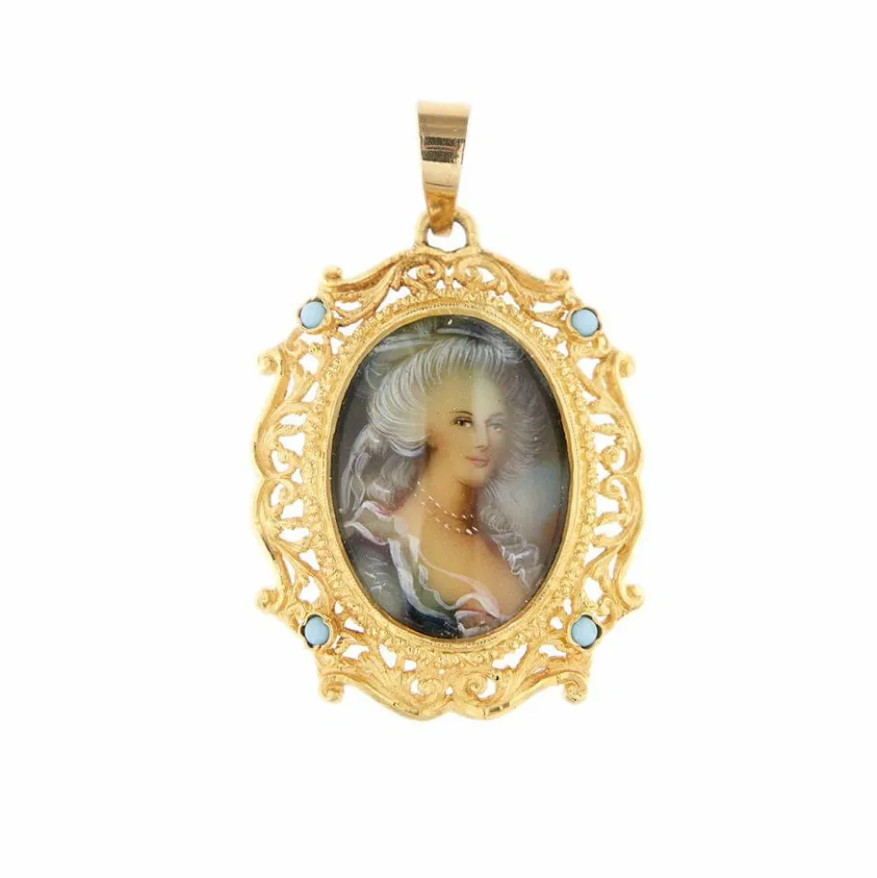 Pendentif dame noble miniature