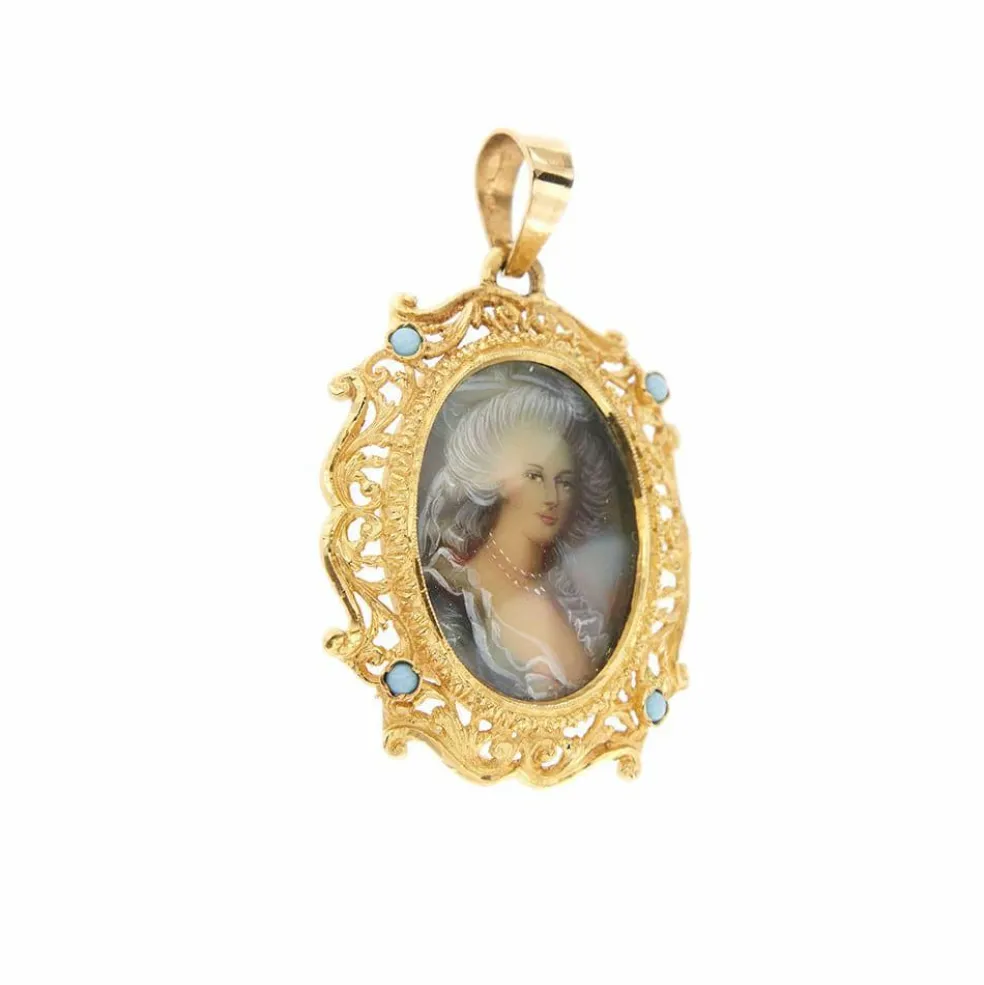 Pendentif dame noble miniature
