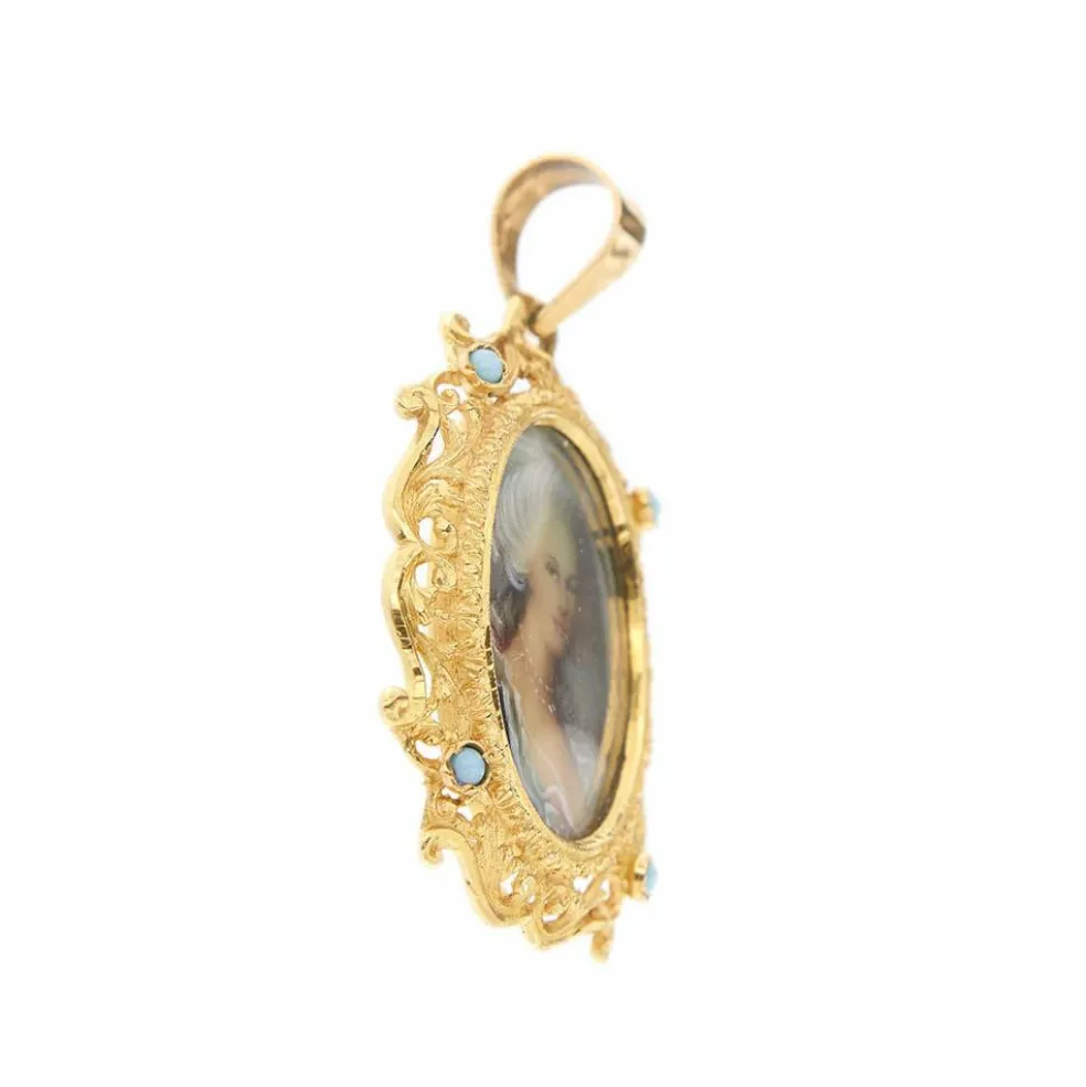 Pendentif dame noble miniature