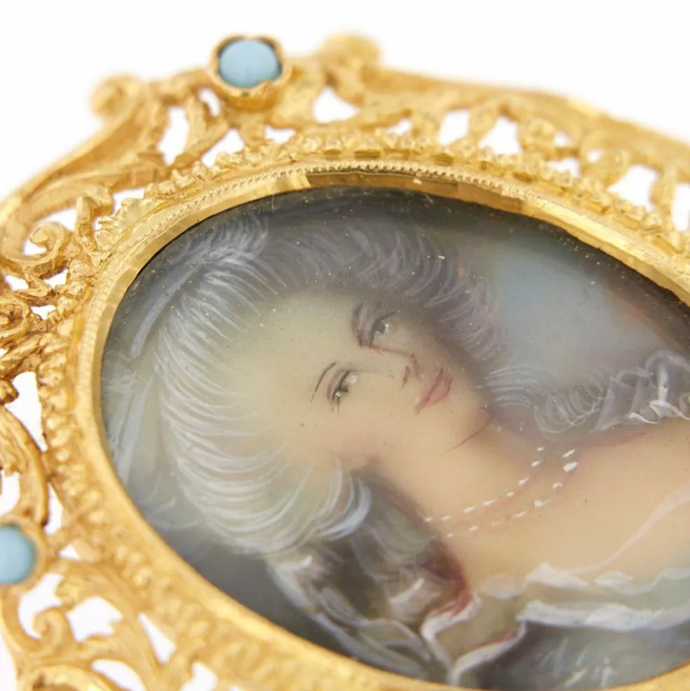 Pendentif dame noble miniature