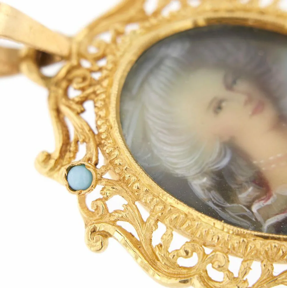 Pendentif dame noble miniature