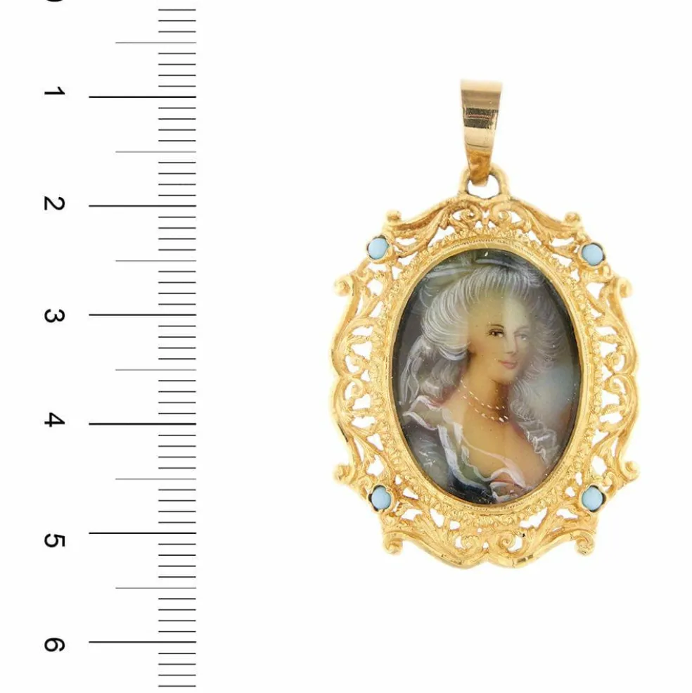 Pendentif dame noble miniature