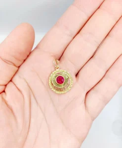 Pendentif d'amour antique or jaune 