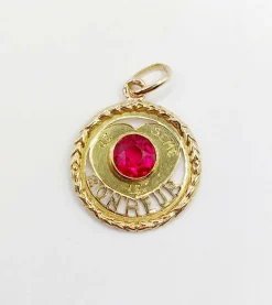 Pendentif d'amour antique or jaune 