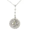 Pendentif diamant Art Déco en platine