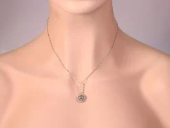 Pendentif diamant Art Déco en platine