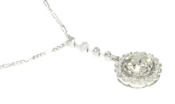 Pendentif diamant Art Déco en platine