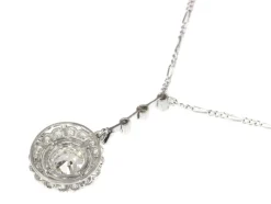Pendentif diamant Art Déco en platine