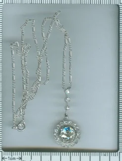 Pendentif diamant Art Déco en platine