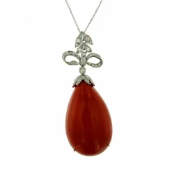 Pendentif Diamant Corail