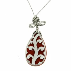 Pendentif Diamant Corail