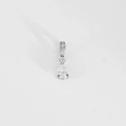 Pendentif diamant or blanc
