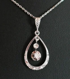 Pendentif Diamant, Or Blanc