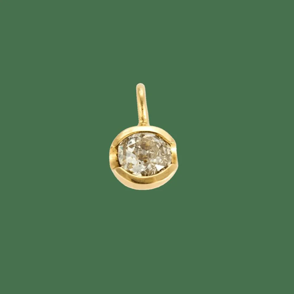 PENDENTIF DIAMANT OR JAUNE.