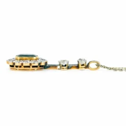 Pendentif, Diamant, Saphir