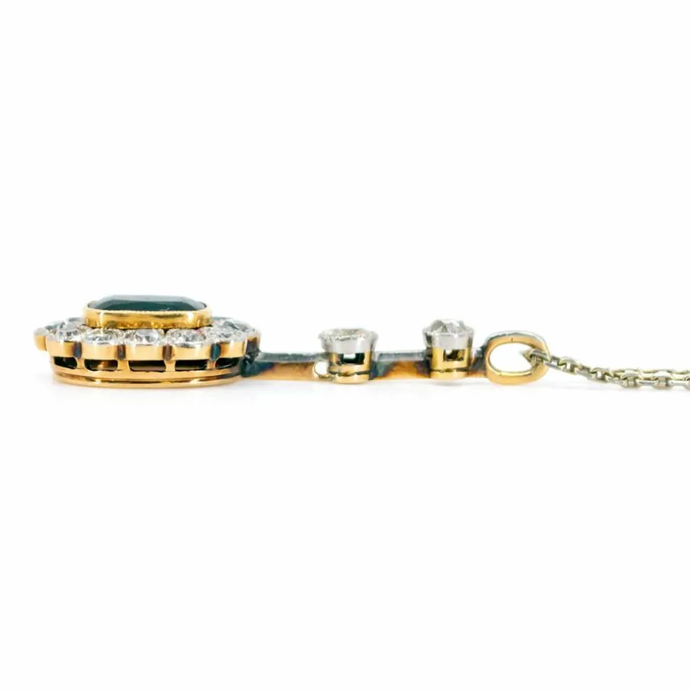 Pendentif, Diamant, Saphir
