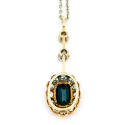 Pendentif, Diamant, Saphir