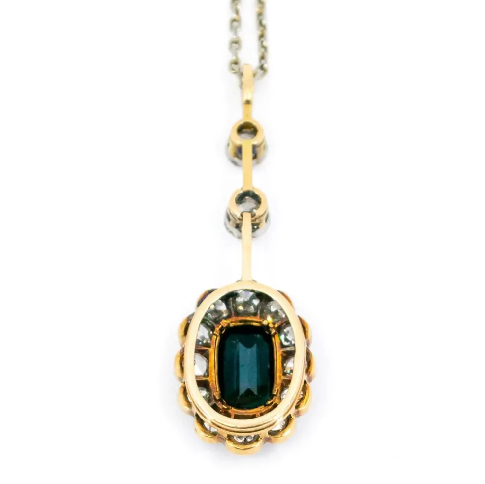 Pendentif, Diamant, Saphir