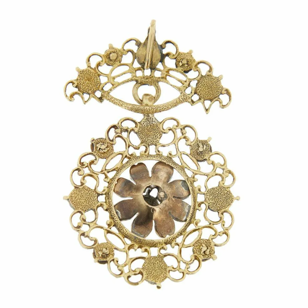 Pendentif diamants et rubis