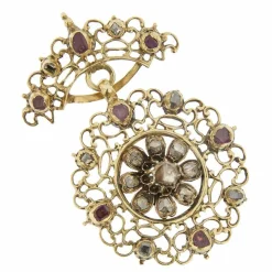 Pendentif diamants et rubis