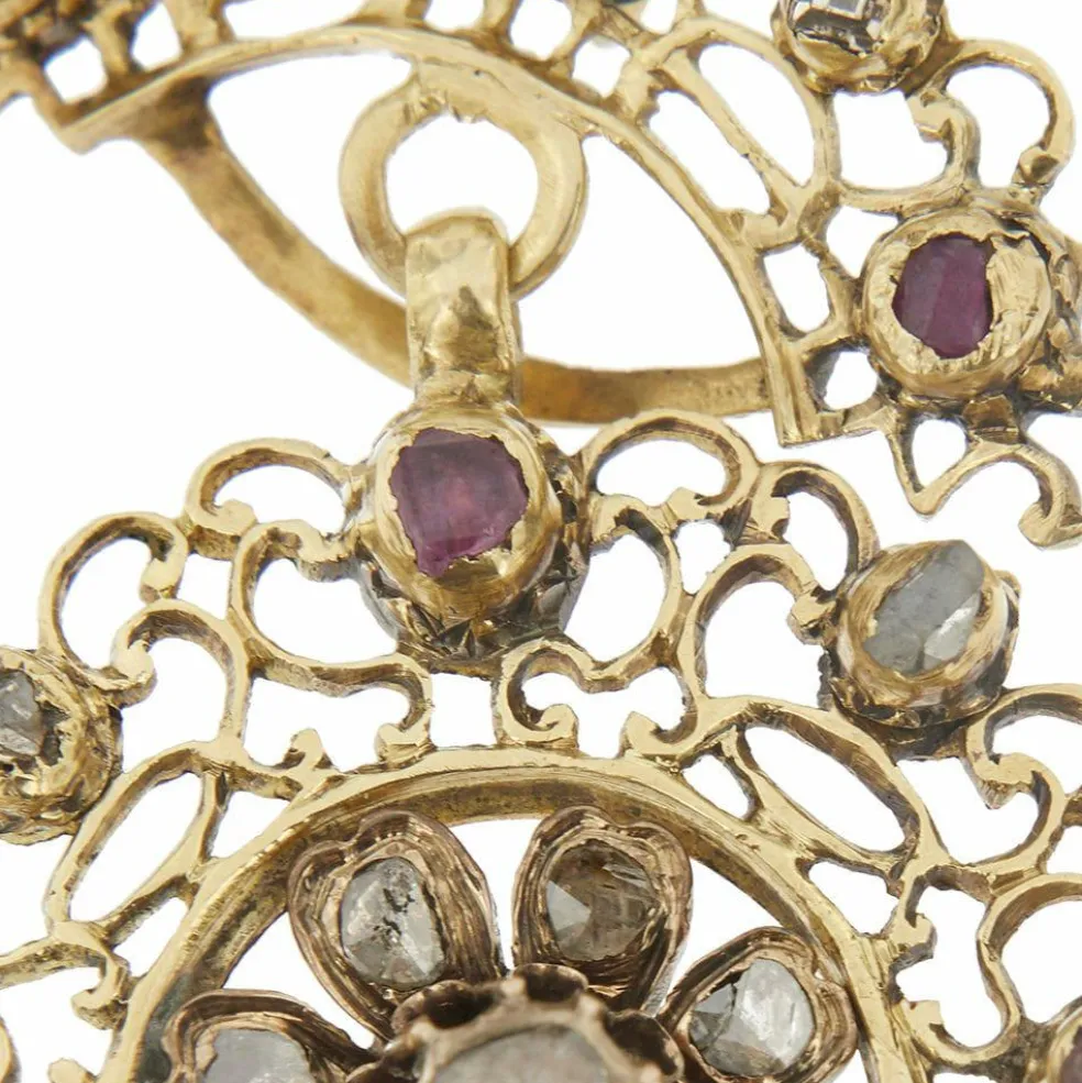 Pendentif diamants et rubis