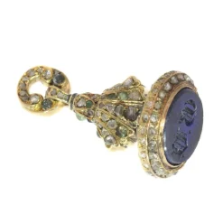 Pendentif, diamants, émeraudes, lapis-lazuli