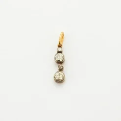 Pendentif Diamants Or Argent