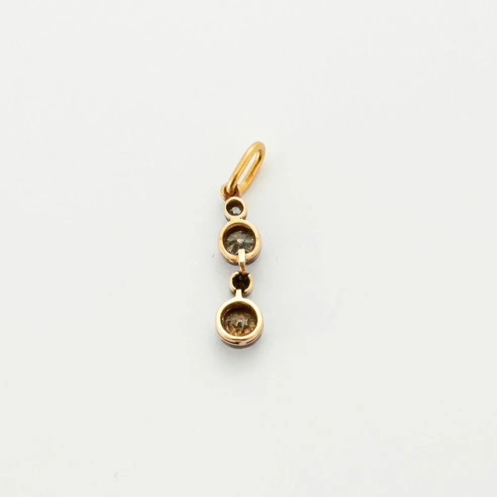Pendentif Diamants Or Argent