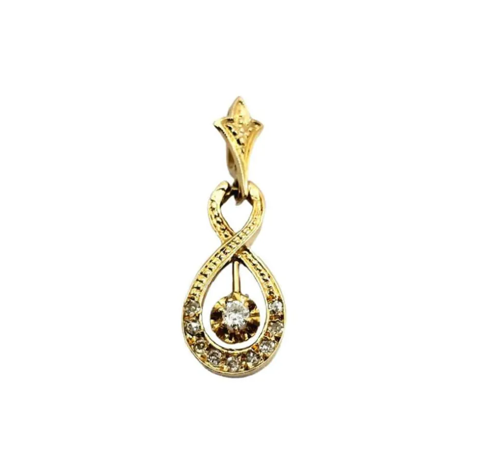 Pendentif Diamants or rose