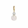 Pendentif duo perles de culture or jaune