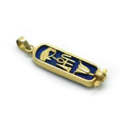Pendentif egyptien en or jaune et lapis lazuli