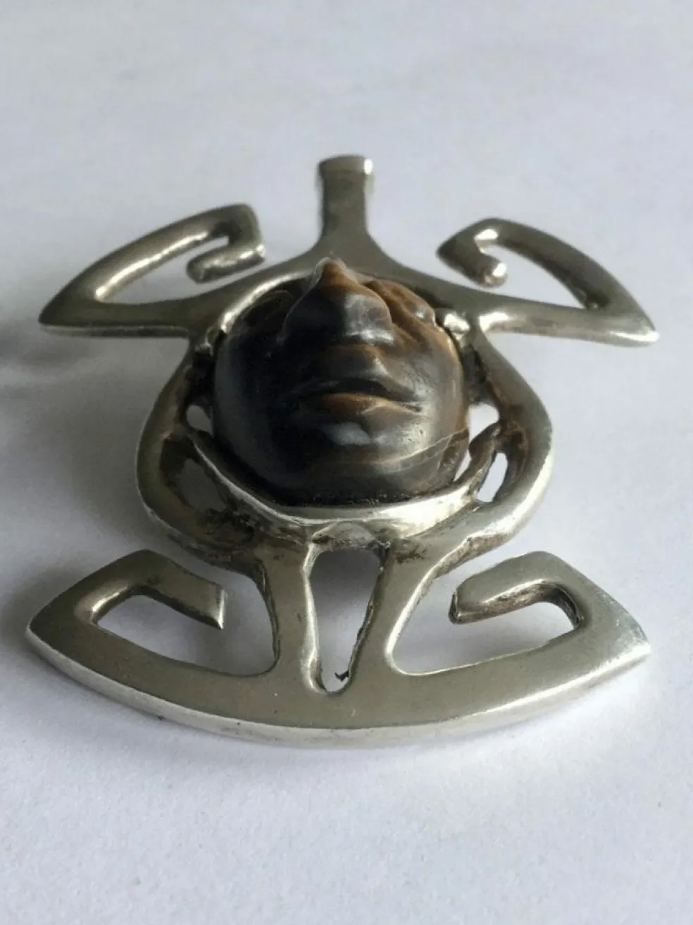Pendentif en Argent & Pierre Œil de Tigre