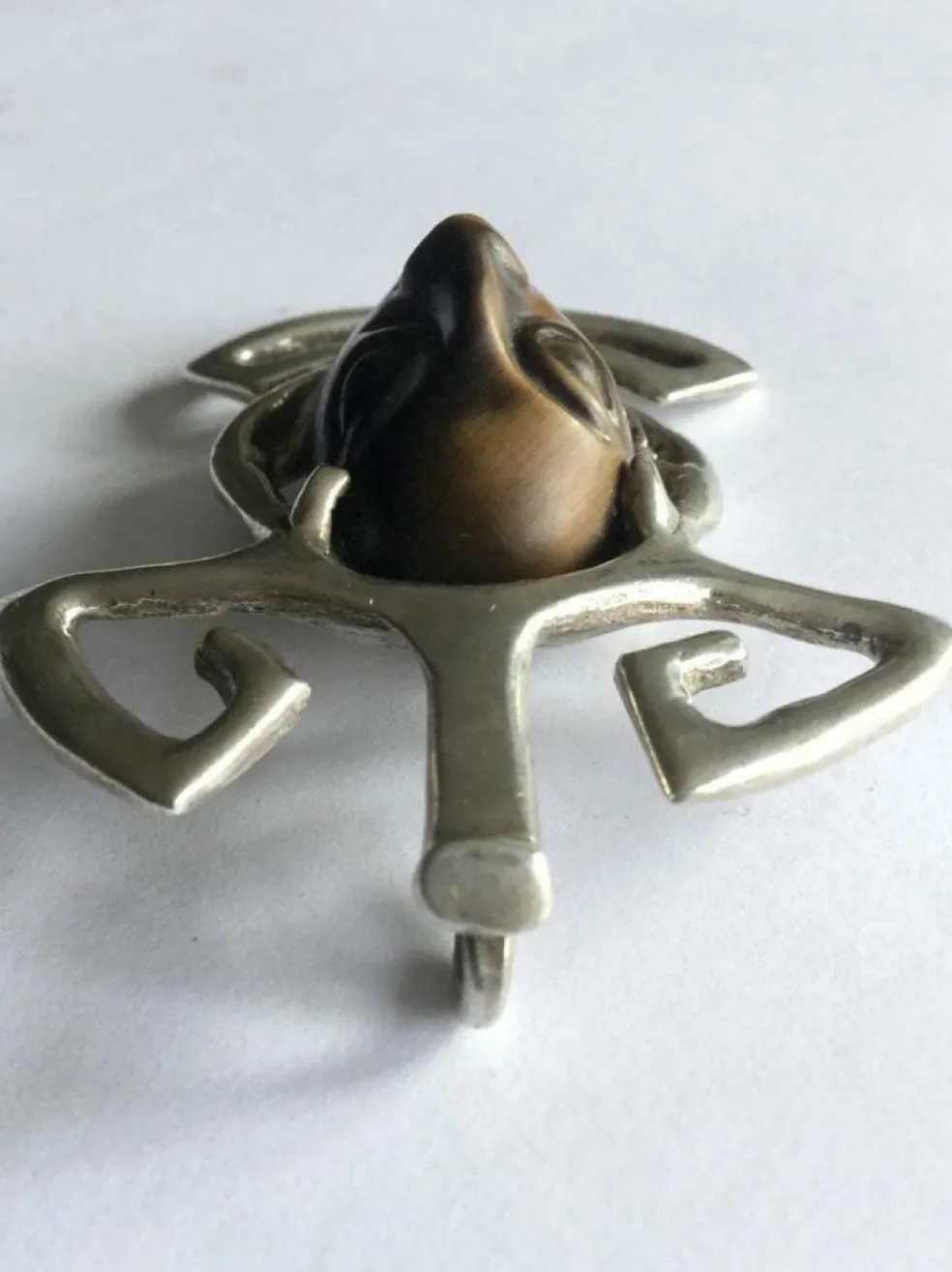 Pendentif en Argent & Pierre Œil de Tigre