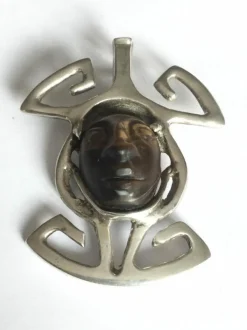 Pendentif en Argent & Pierre Œil de Tigre