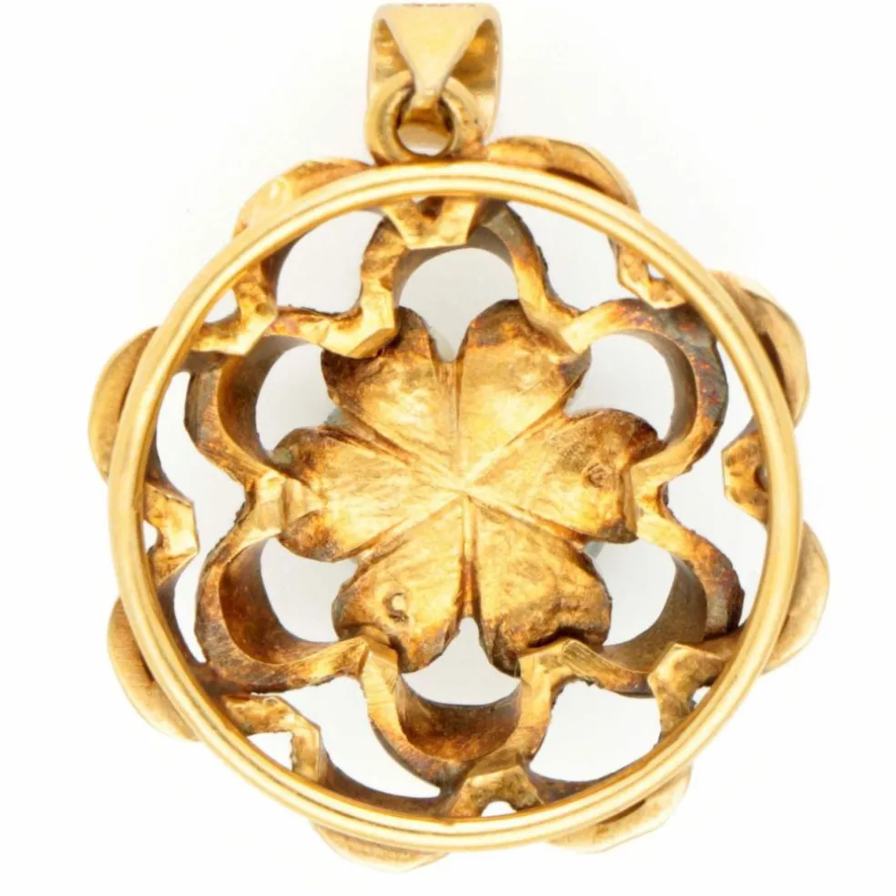 Pendentif en grappe de perles turquoise