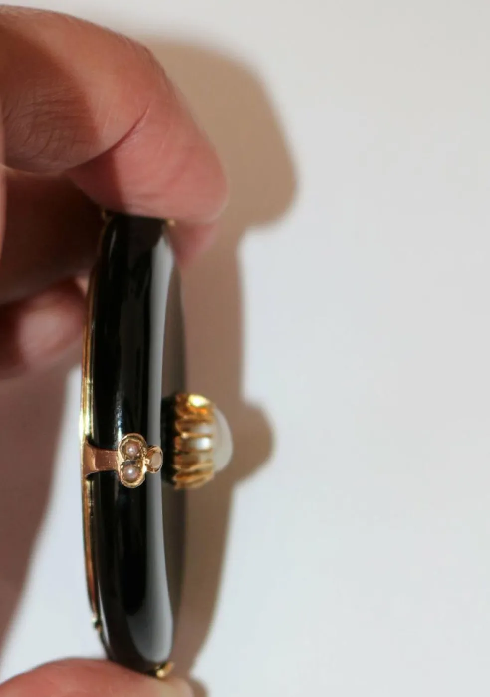 Pendentif En Onyx Et Perles XIXe