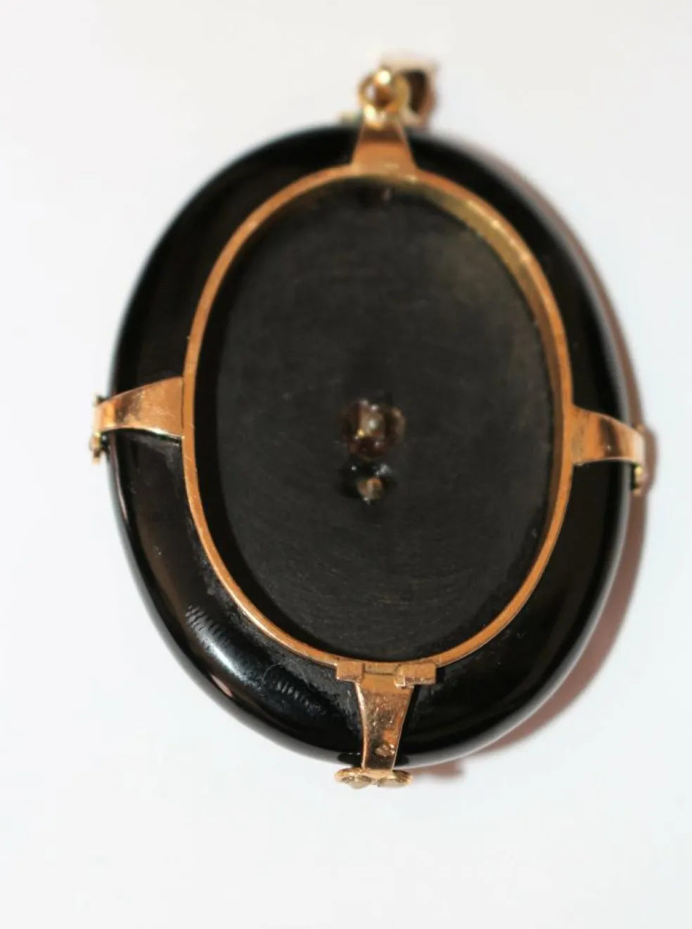 Pendentif En Onyx Et Perles XIXe