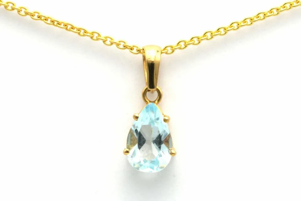 Pendentif en or 18 carats et topaze (0.77 ct)