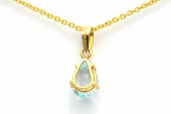 Pendentif en or 18 carats et topaze (0.77 ct)