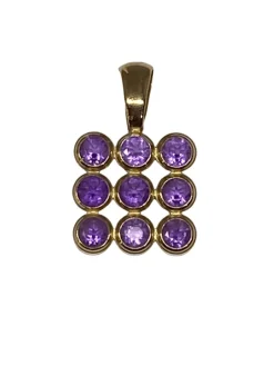 Pendentif en or, améthyste