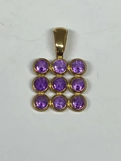 Pendentif en or, améthyste