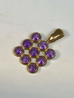 Pendentif en or, améthyste
