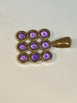 Pendentif en or, améthyste