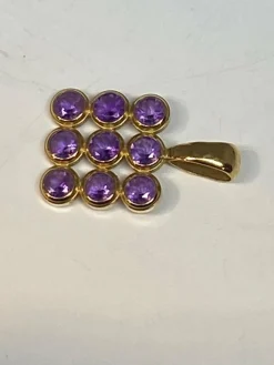 Pendentif en or, améthyste