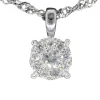 Pendentif en or blanc avec diamants