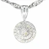 Pendentif en or blanc avec diamants