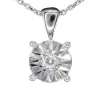 Pendentif en or blanc avec un diamant taille brillant