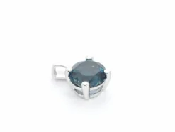 Pendentif en or blanc avec topaze