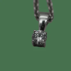 Pendentif en or blanc diamant